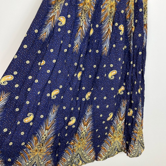 Vintage Bohemian Paisley Print Maxi Skirt Sz S - Picture 4 of 12
